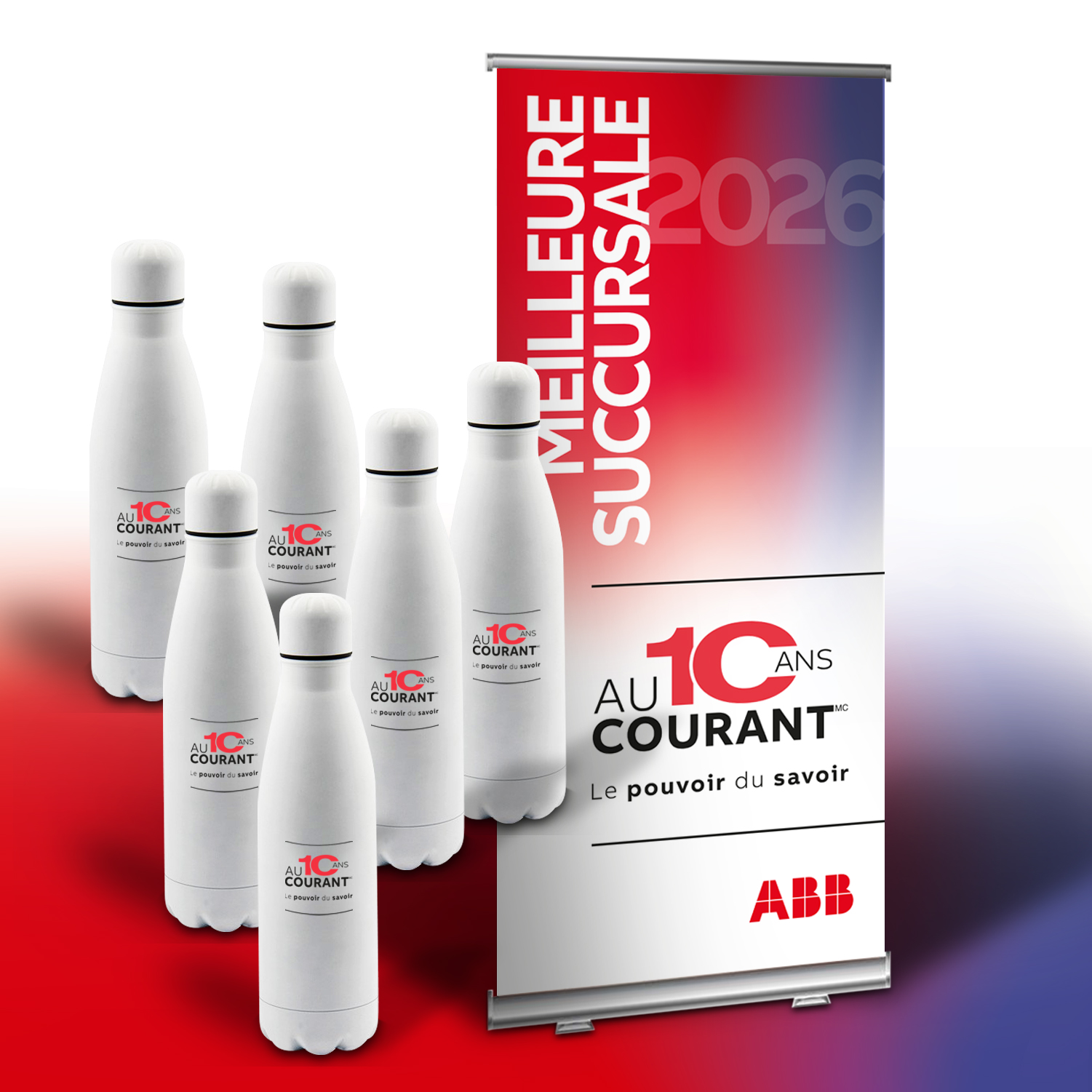 Bannière et bouteilles